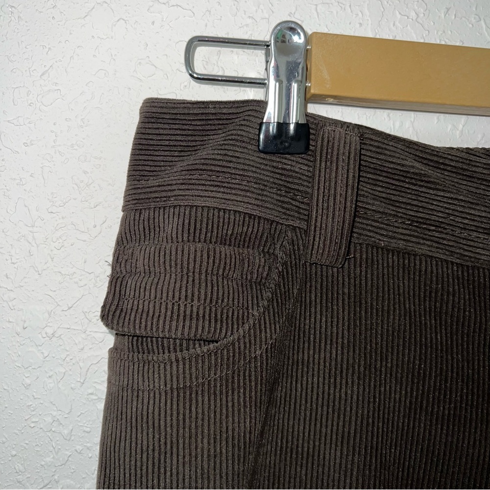 Alice + Olivia Dark Brown Corduroy Boot Cut Pants - Picture 3 of 13